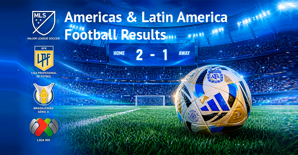 Official websites of football leagues in the Americas with live scores